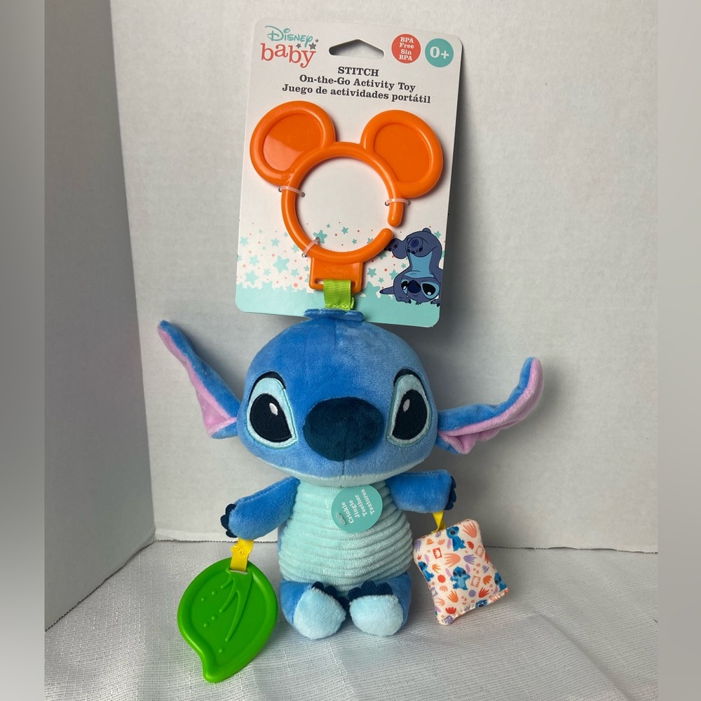 Disney baby stitch on the go activity plush toy and teether